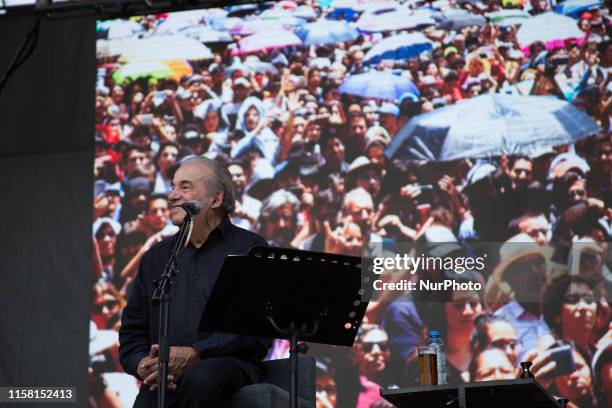 The Mexican singer and songwriter Oscar Chávez, performed at the University City of the National Autonomous University of Mexico , within the...