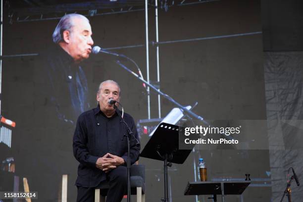 The Mexican singer and songwriter Oscar Chávez, performed at the University City of the National Autonomous University of Mexico , within the...