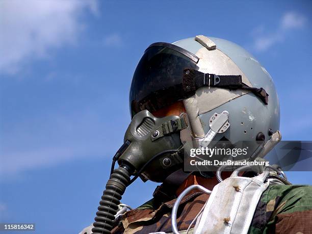 fighter pilot close-up - fighter pilot stock pictures, royalty-free photos & images
