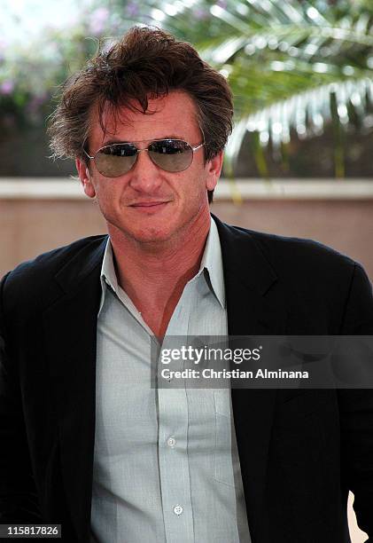 Jack Thompson and Sean Penn during 2004 Cannes Film Festival - "Assassination of Richard Nixon" Photo Call at Palais Du Festival in Cannes, France,...