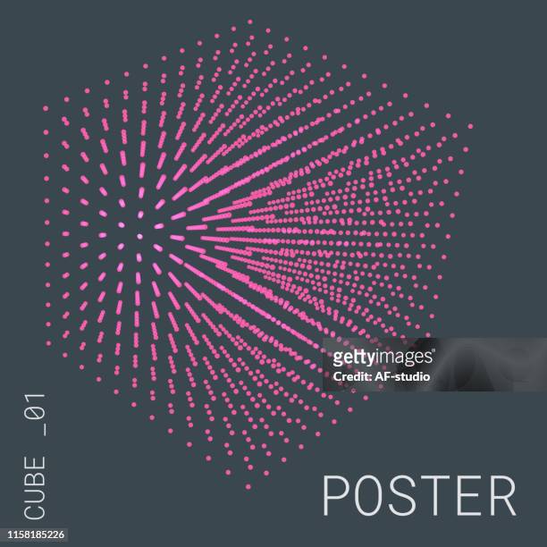 abstrakte poster hintergrund mit copy space - cube stock-grafiken, -clipart, -cartoons und -symbole