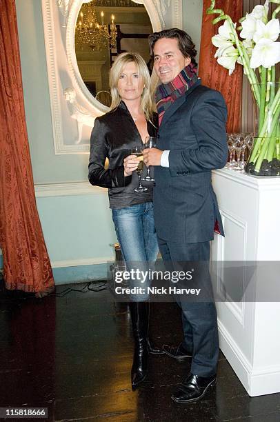 Tina Hobley and Oliver Wheeler during Westfield London Celebrates BFC Fashion Forward Party - Inside at Home House in London, Great Britain.