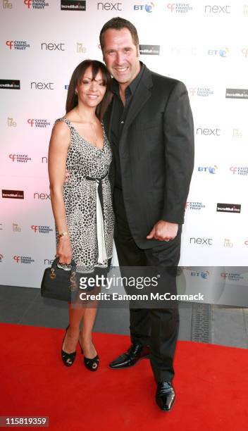 David Seaman and his wife during Cystic Fibrosis Trust "Breathing Life Awards"  Red Carpet Arrivals at Hilton London Metropole in London, Great...