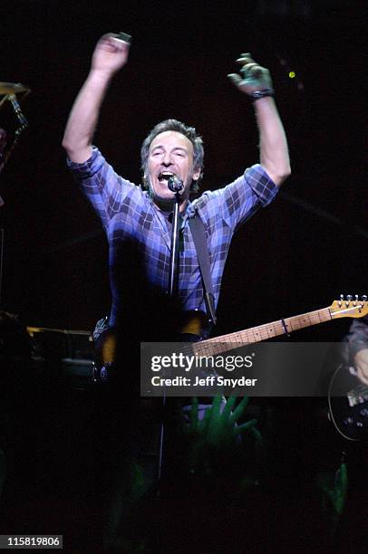 Bruce Springsteen during Bruce Springsteen & The E Street Band - "The Rising" Tour - Washington, D.C. At MCI Center in Washington, D.C., United...