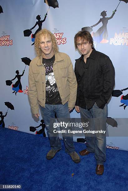 Dave Bryan and guest during "Mary Poppins" Broadway Opening Night at the New Amsterdam Theatre - Arrivals - November 16, 2006 at New Amsterdam...