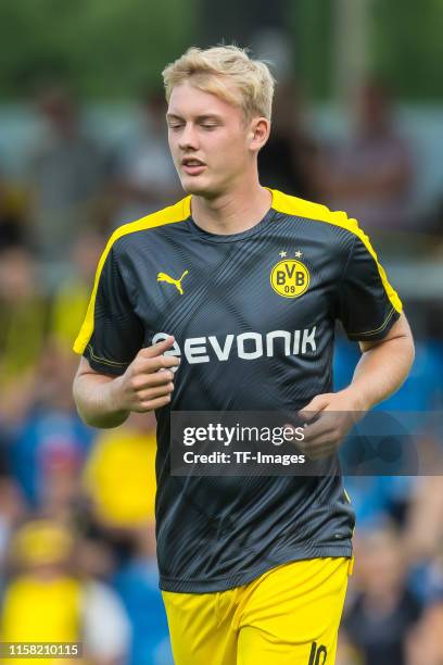 Julian Brandt of Borussia Dortmund looks on during the pre-season friendly match between Udinese Calcio and Borussia Dortmund at Cashpoint Arena on...