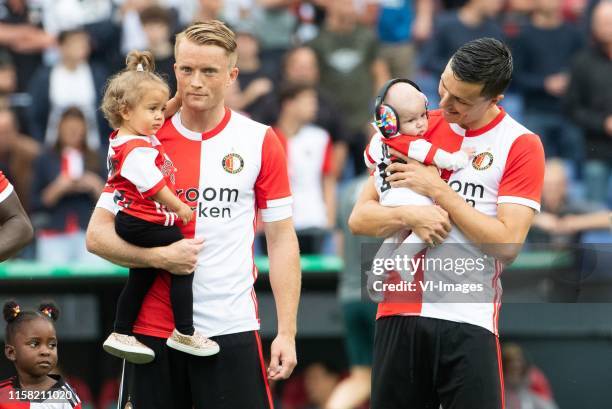 Sam Larsson of Feyenoord, Steven Berghuis of Feyenoord during the Pre-season Friendly match between Feyenoord and Southampton FC at the Kuip on July...