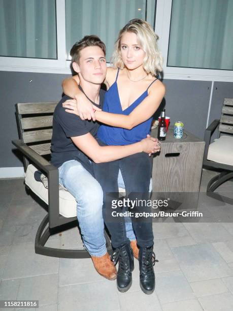 Tanner Buchanan and Lizze Broadway are seen on July 27, 2019 in Los Angeles, California.