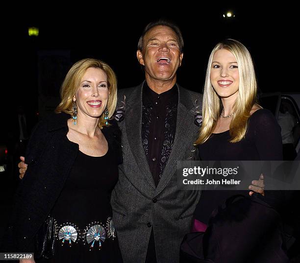 Kim Campbell, Glen Campbell and Ashley Campbell during 2004 Annual Coyote Moon Gala at Museum Of The American West in Los Angeles, California, United...