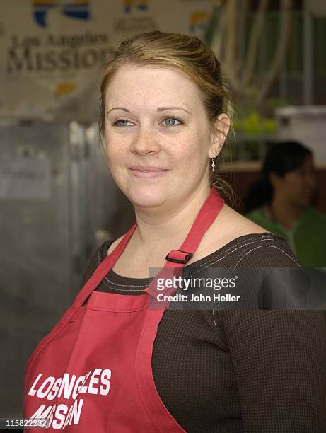 Melissa Joan Hart during Kirk Douglas and Anne Douglas Host the LA Mission's 2005 Thanksgiving Meal at The LA Mission in Los Angeles, California,...