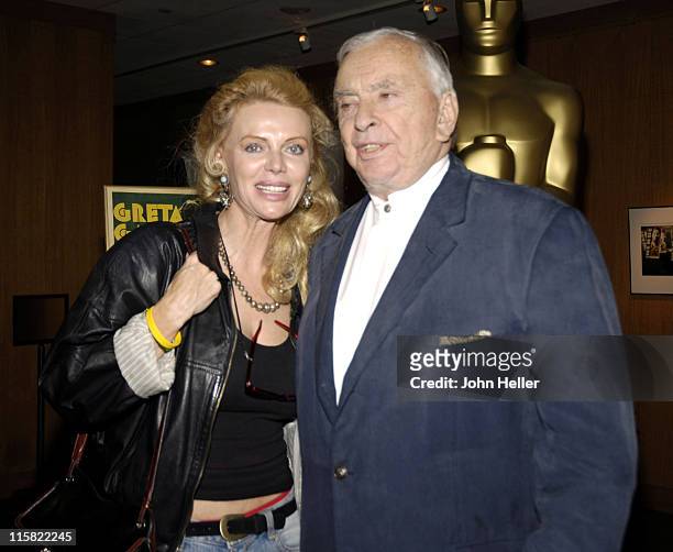 Kristina Wayborn and Gore Vidal during The Greta Garbo Centennial Hosted by Academy of Motion Picture Arts and Sciences at Academy Of Motion Picture...
