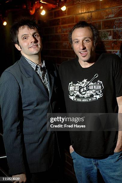 Musician Mike Viola and Dan Bern attend the Music Cafe during the 2008 Sundance Film Festival on January 25, 2008 in Park City, Utah.