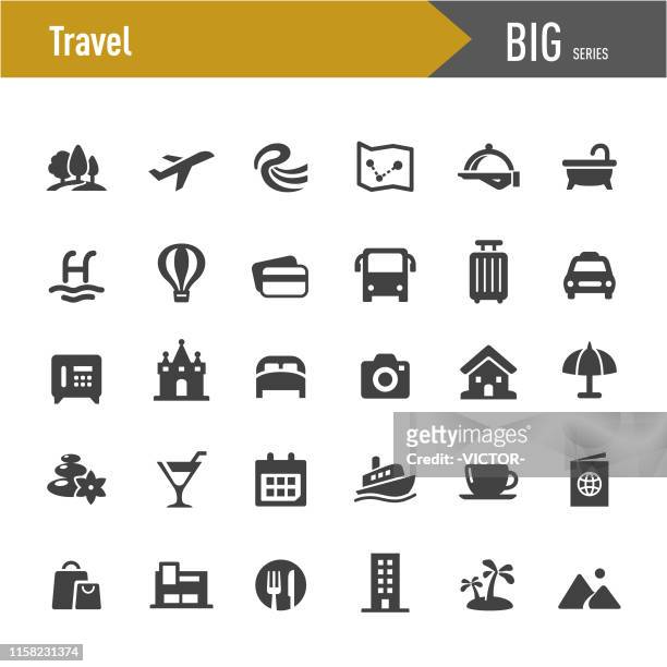 ilustraciones, imágenes clip art, dibujos animados e iconos de stock de iconos de viaje - big series - porter