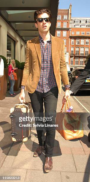 Mark Ronson is sighted leaving his hotel on April 23, 2010 in London, England.