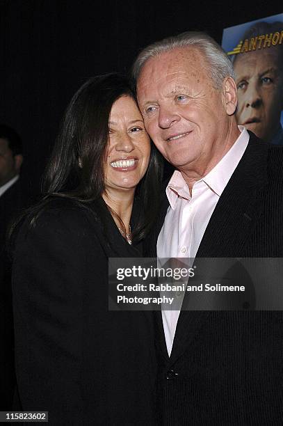 Stella Arroyave and Anthony Hopkins during "The World's Fastest Indian" New York Screening - Arrivals at Tribeca Grand Hotel in New York City, New...
