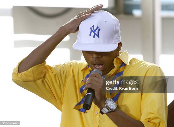 Chris Brown during Chris Brown Performs on NBC's "Today Show Summer Concert Series" - August 11, 2006 at Dean and Deluca Plaza in New York City, New...