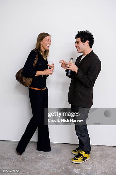 Phoebe Philo and Tim Webster attend Marine Hugonnier's 'The Secretary of the Invisible' exhibition private view at the Max Wigram Gallery, 28...