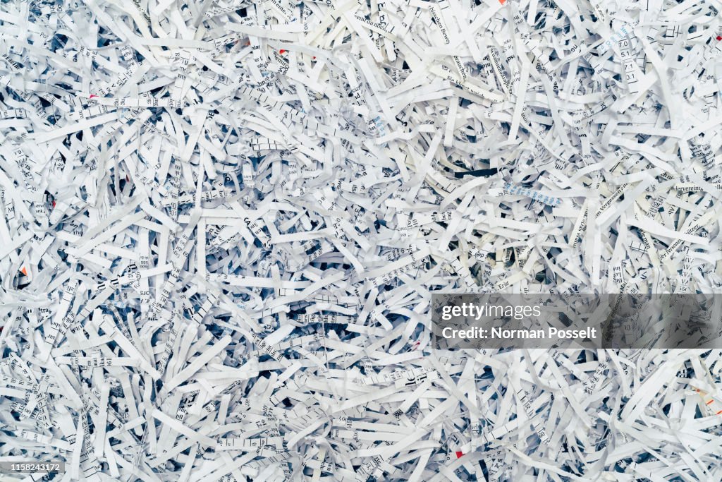 Shredded paper background