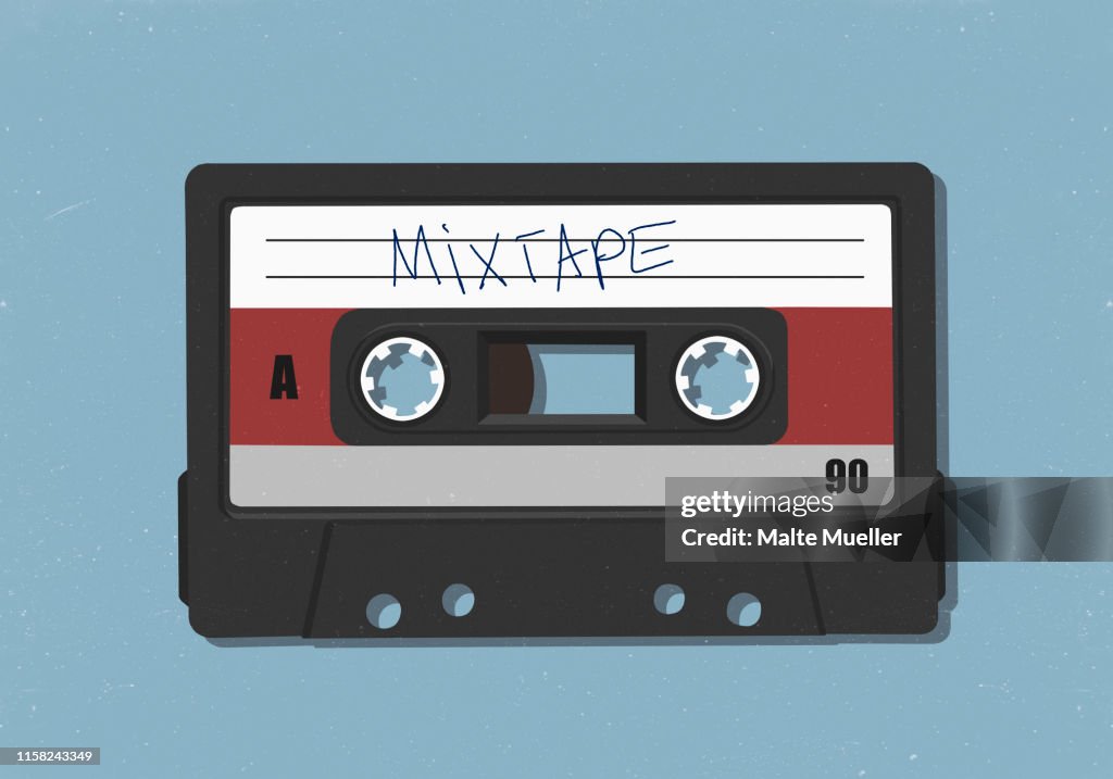 Retro mix tape cassette tape