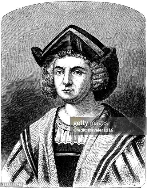 christopher columbus - cristobal colon stock illustrations