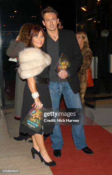 Jessie Wallace and Dave Morgan during Cirque du Soleil's 20th Anniversary of "Dralion" - Arrivals at The Royal Albert Hall in London, Great Britain.