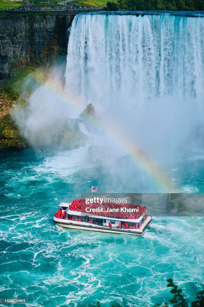 Aerial view of Niagara Falls in summer