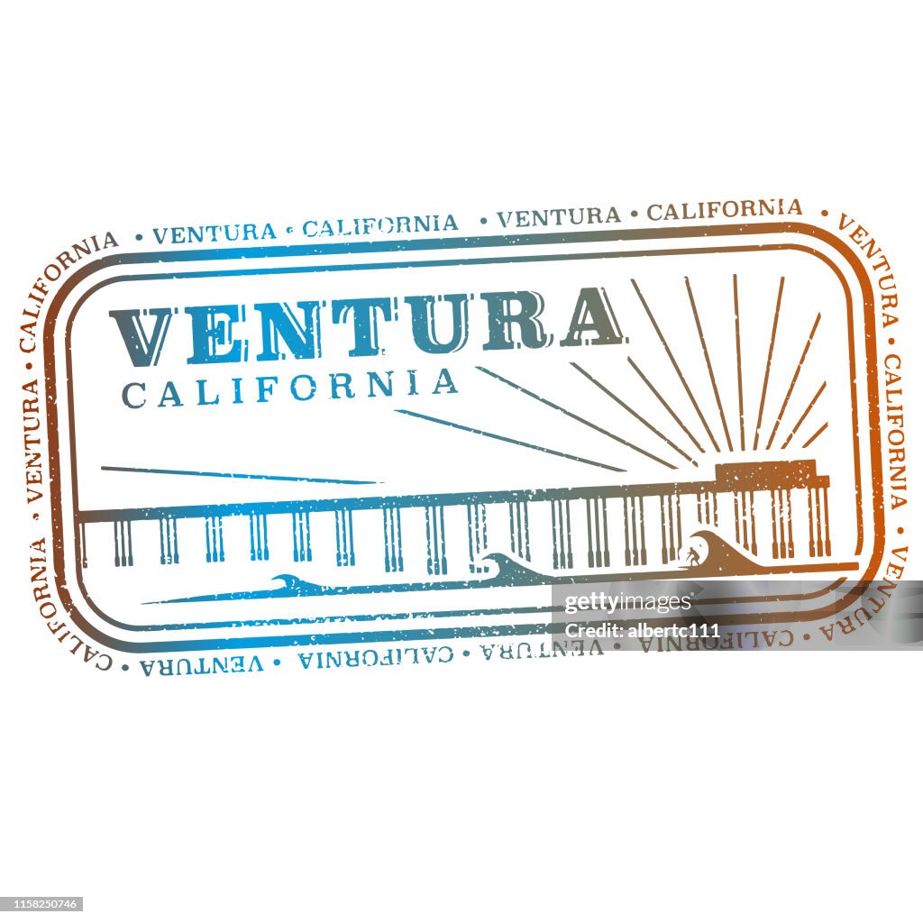 Ventura California Travel Stamp
