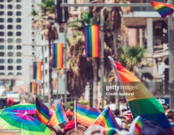 gay pride parade in tel aviv - gay pride stock pictures, royalty-free photos & images