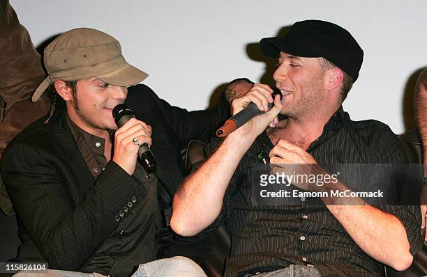 Abs Breen and Jay Brown during British Boyband 5ive Announce Plans to Reform - September 27, 2006 at Bar Academy Islington in London, Great Britain.