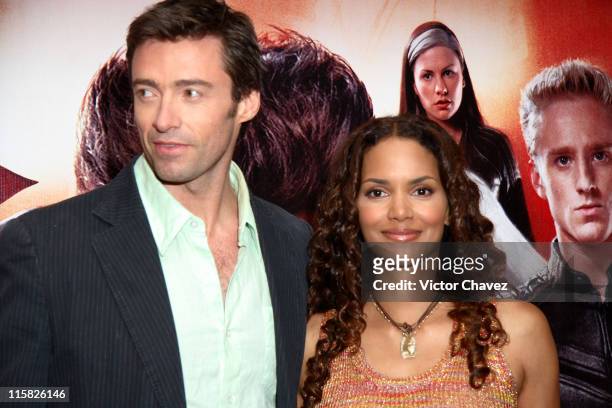 Hugh Jackman and Halle Berry during "X-Men: The Last Stand" Mexico City Press Conference - May 15, 2006 at Four Season Hotel in Mexico, Mexico.