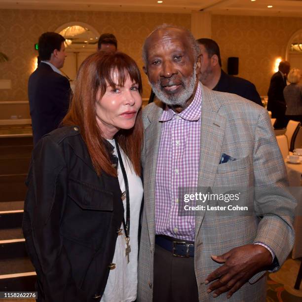 Kathy Nelson and Clarence Avant attend the City Of Hope - Sylvia Rhone Spirit of Life Kickoff Breakfast at Four Seasons Los Angeles at Beverly Hills...