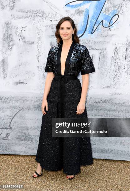 Felicity Jones attends The Summer Party 2019, Presented By Serpentine Galleries And Chanel, at The Serpentine Gallery on June 25, 2019 in London,...