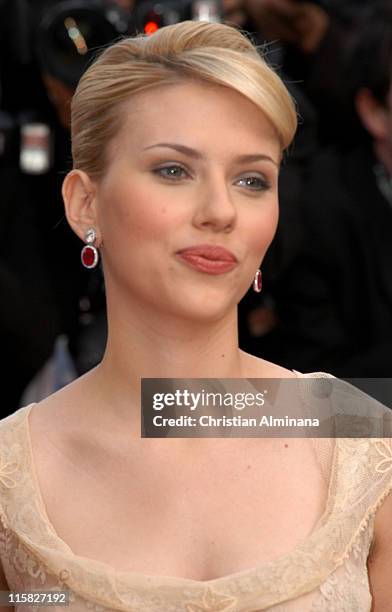 Scarlett Johansson during 2005 Cannes Film Festival - "Match Point" Premiere in Cannes, France.