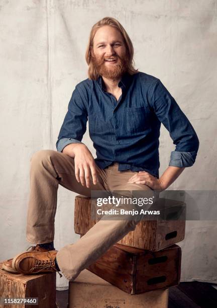 Wyatt Russell of AMC's 'Lodge 49' poses for a portrait during the 2019 Summer Television Critics Association Press Tour at The Beverly Hilton Hotel...