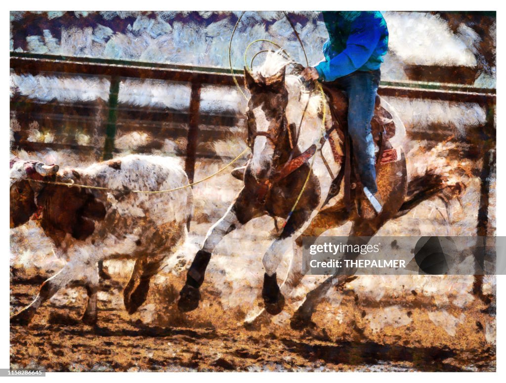 Rope Rodeo Design Team Roping Rodeo Action Digital Photo Manipulation High-Res Vector ...