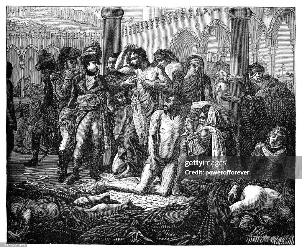 Bonaparte Visits the Plague Stricken in Jaffa by Antoine-Jean Gros - 19th Century