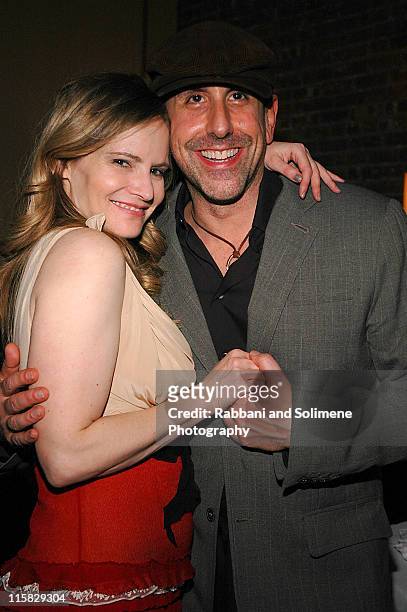 Jennifer Jason Leigh and Director Scott Elliott during The New Group Presents "Abigail's Party" at Sacha in New York City, New York, United States.