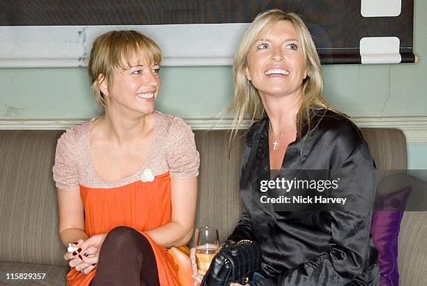 Sara Cox and Tina Hobley during Westfield London Celebrates BFC Fashion Forward Party - Inside at Home House in London, Great Britain.