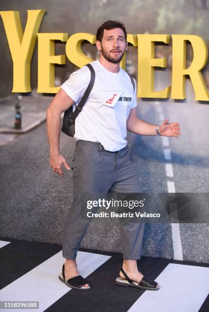 David Mora attends "Yesterday" premiere at Capitol Cinema on June 25, 2019 in Madrid, Spain.