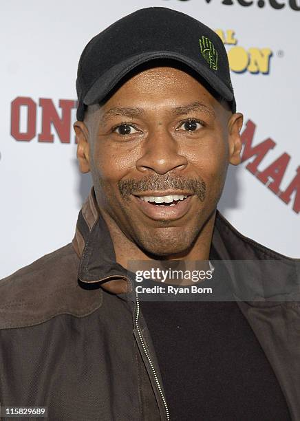 Musician Kevin Eubanks arrives at National Lampoon's Premier of "One, Two, Many" at the Arclight Hollywood theatre on April 10, 2008 in Los Angeles,...