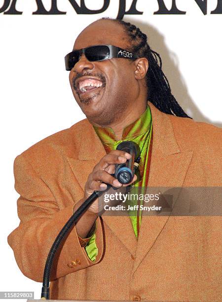 Stevie Wonder during Stevie Wonder Attends His Wife Kai Milla's Fashion Show - December 11, 2005 at Saks Jandel in Washington, D.C., -, United States.