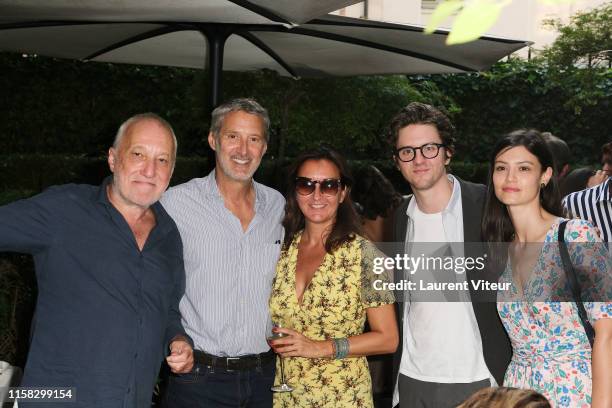 Francois Berleand, Antoine de Caunes, Emmanuelle Chanlat, Thomas Soliveres and Lucie Boujenah attend the Millesime Champagne Rose 2008 By Maison...