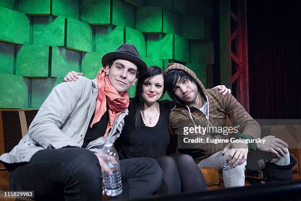 Cobra Starship's Gabe Saporta, Ultragrrrl of Stolen Transmission and Fall Out Boy's Pete Wentz,at The 4th Annual MTV2 Dew Circuit Breakout Live...