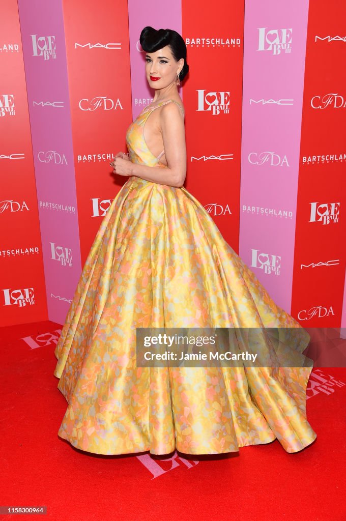 Dita Von Teese attends Love Ball III at Gotham Hall on June 25, 2019