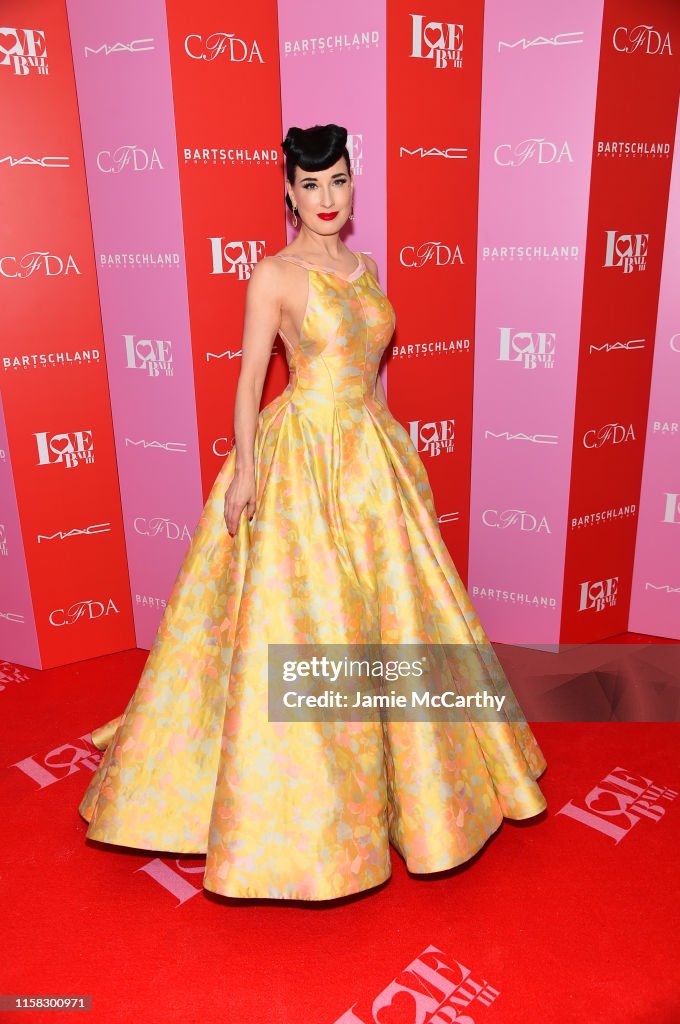 Dita Von Teese attends Love Ball III at Gotham Hall on June 25, 2019
