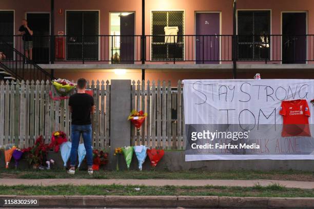 Tribute to Mia Ayliffe-Chung at the Home Hill Backpackers, south of Townsville, where Smail Ayad allegedly killed British backpacker Mia...