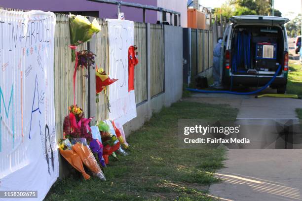 Tribute to Mia Ayliffe-Chung at the Home Hill Backpackers, south of Townsville, where Smail Ayad allegedly killed British backpacker Mia...