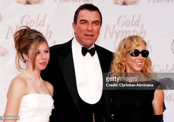 Tom Selleck with wife Jillie Mack and daughter during 44th Monte Carlo Television Festival - Closing Ceremony - Arrivals at Grimaldi Forum in Monte...