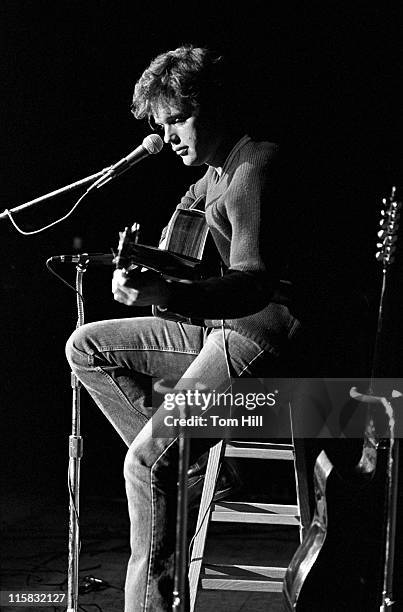 String acoustic guitarist and singer Leo Kottke performs at the University of Georgia's Drama Theater on January 23, 1973 in Athens, Georgia.