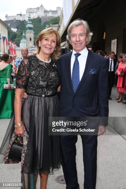 Prince Leopold "Poldi" of Bavaria and his wife princess Ursula "Uschi "of Bavaria at the premiere of "Adriana Lecouvreur" during the Salzburg Opera...